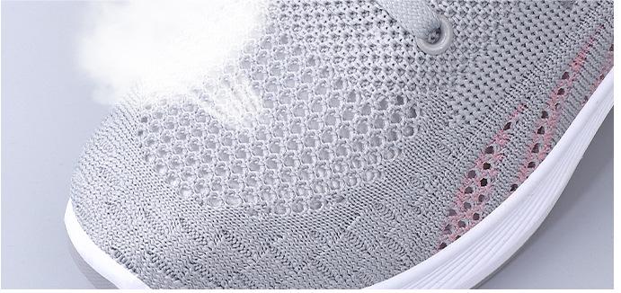 2025 Spring And Autumn New Flat Flat Flying Mesh Breathable Sneakers Gray